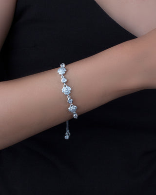 Silver Zircon Ansh Bracelet