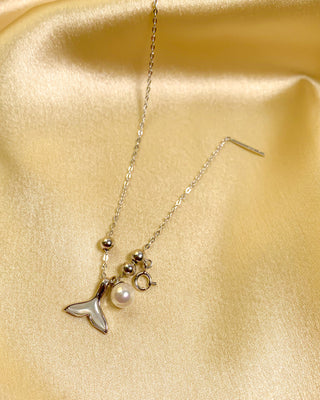 Silver Tale Of Fish Charm Anklet.