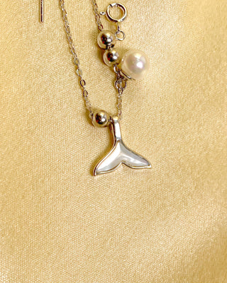 Silver Tale Of Fish Charm Anklet.