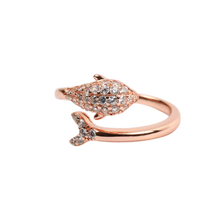 Rose Gold Fish & Tale Ring