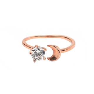 Rose Gold Half Moon Ring
