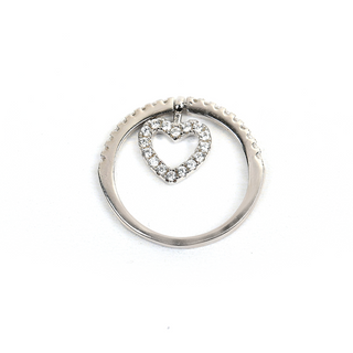 Silver Melting Heart  Ring