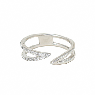 Silver Zircon Marquise Ring