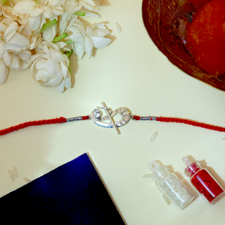 Silver Precious Rakhi