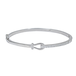Silver Zircon Knot Kada