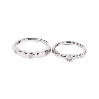 Silver Love Of Life Couple Ring