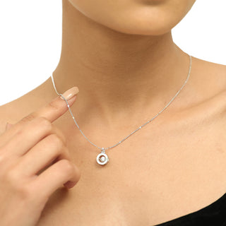 Silver Radient White Pendant