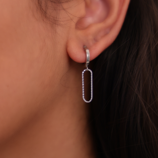 Silver Dangling Infinity Earrings