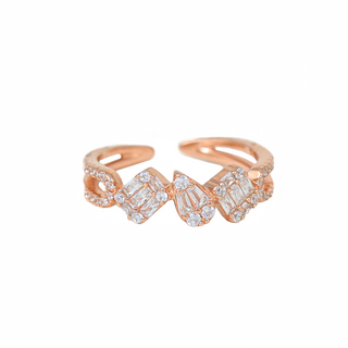 Rose Gold Zircon Unity Ring