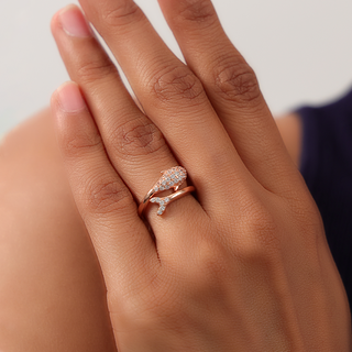 Rose Gold Fish & Tale Ring