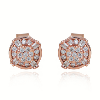 Silver Zircon Helm Earrings