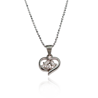 Silver Curl Heart Pendant
