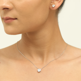 Silver Shining Heart Set