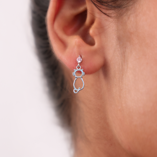Silver Cat Earrings