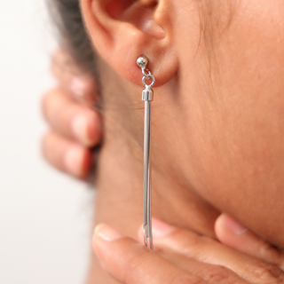 Oxidised Silver Chain Danglers