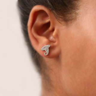 Silver Halloween Stud Earrings