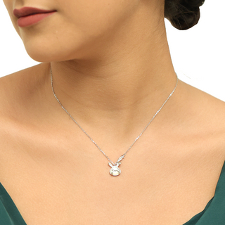 Silver Cute Bunny Pendant