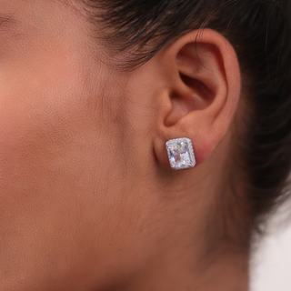 Silver Zircon Shimmer Stone Stud
