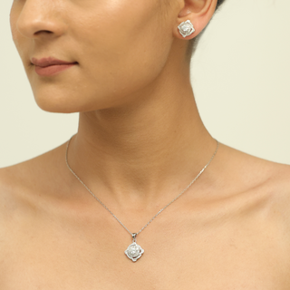 Silver Zircon Shining Set