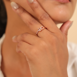 Silver Sparkling Dainty Ring