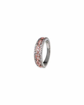 Silver Zircon In The Wave Ring