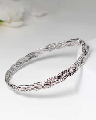 Silver Made for Each Other Kada