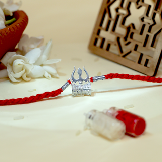 Silver Shiv Dambru Rakhi