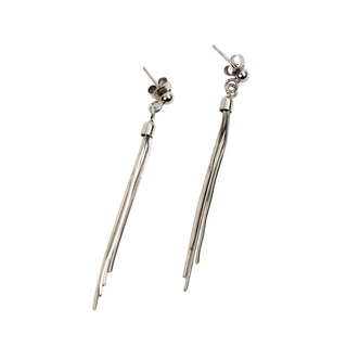 Oxidised Silver Chain Danglers
