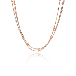 Multi Toned Triple Layer Necklace