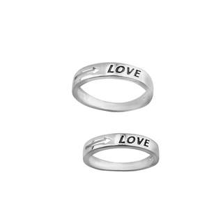 Silver Fair Love Couple ring
