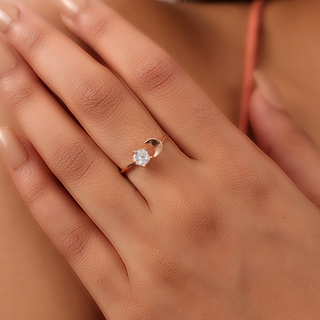 Rose Gold Half Moon Ring