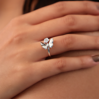 Silver Butterfly Ring