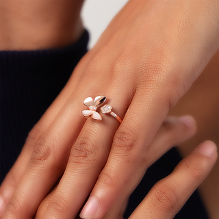 Rose Gold Butterfly Ring