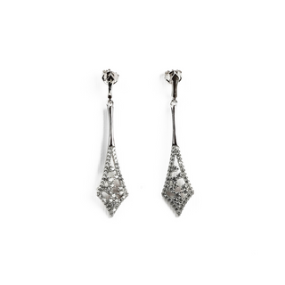 Silver Zircon Precious Danglers