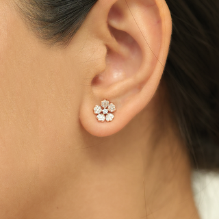 Rose Gold Florally Stud Earrings
