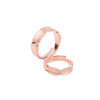 Rose Gold Minimal Couple Ring