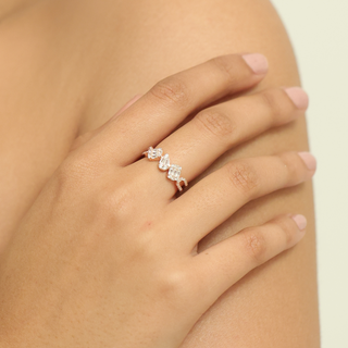 Rose Gold Zircon Unity Ring
