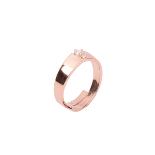 Rose Gold Zircon Made For You Couple Ring