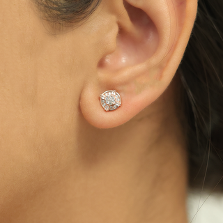 Silver Zircon Helm Earrings