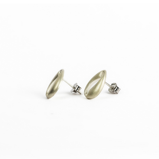 Silver Leaf Stud Earrings