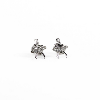 Silver Ballet Stud Earrings