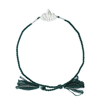 Silver Leaf Crown Rakhi