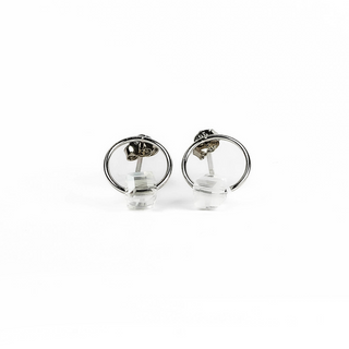 Silver Bauhaus Stud Earrings