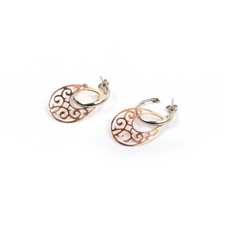Silver Gold Laser Earrings
