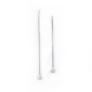 Silver Zircon Stone Dangling