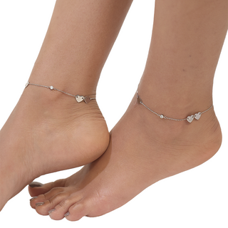 Silver Dua Heart Anklet
