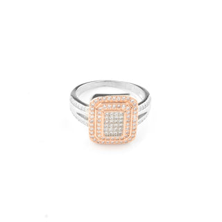 Silver Dual Tone Classic Ring