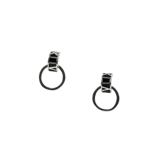 Silver Mini Loop Stud Earrings