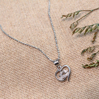 Silver Curl Heart Pendant
