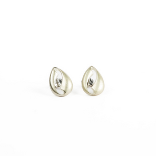 Silver Leaf Stud Earrings